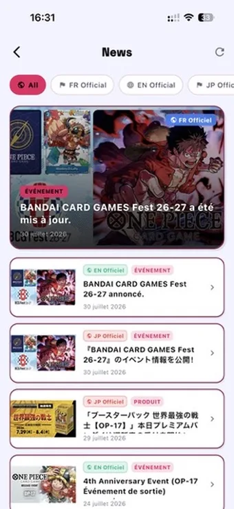 Actus DON!! Dex : annonces officielles FR, EN, JP