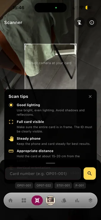 Scanner DON!! Dex : reconnaissance de carte par caméra
